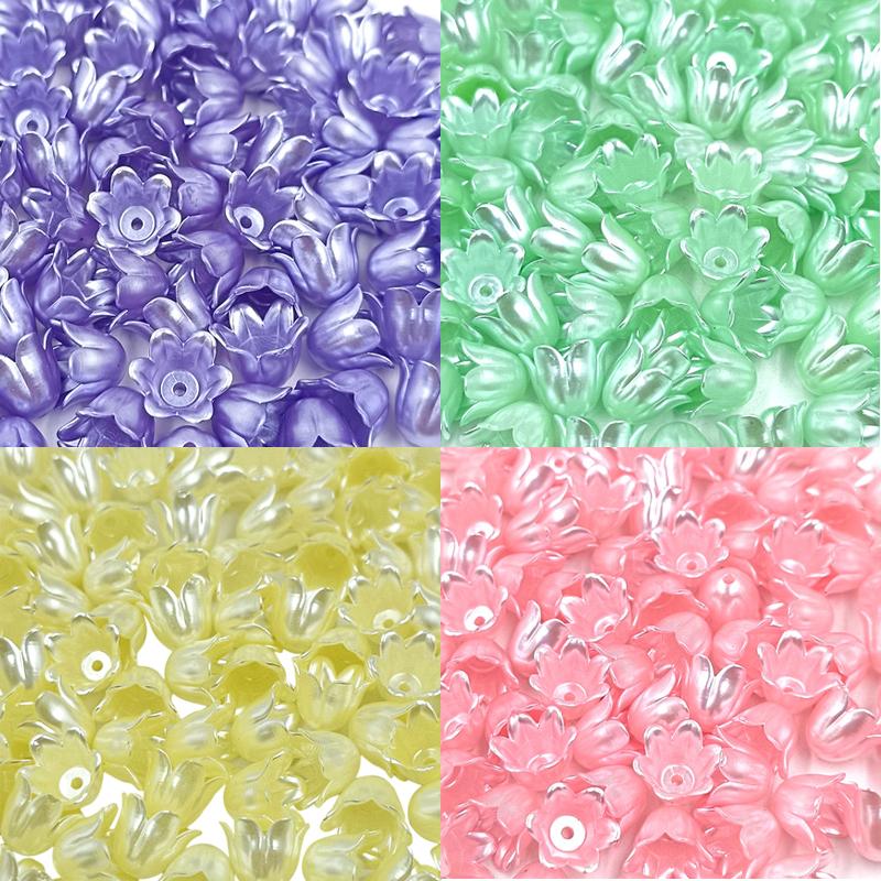 20 шт. акриловая имитация ракушки Лилия орхидеи сосуд DIY шпилька серьги ожерелье браслет аксессуары для волос