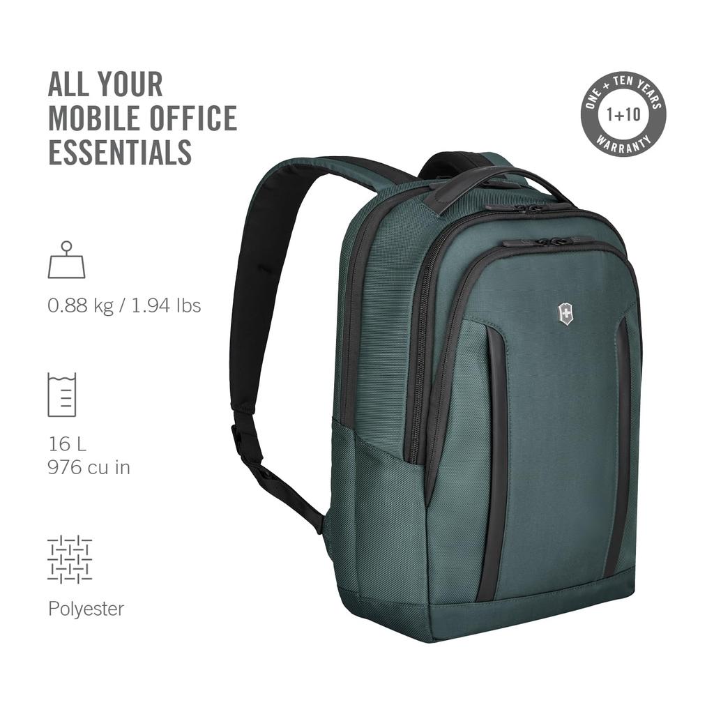 VICTORINOX Altmont Professional Compact Laptop Backpack Unisex Lightweight Durable 15-Inch Device Compartment 16L Storm 653286