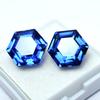 Natural Blue Tanzanite Loose Gemstone 18.15 ct Fancy Shape Pair for Jewelry Making and Crafts