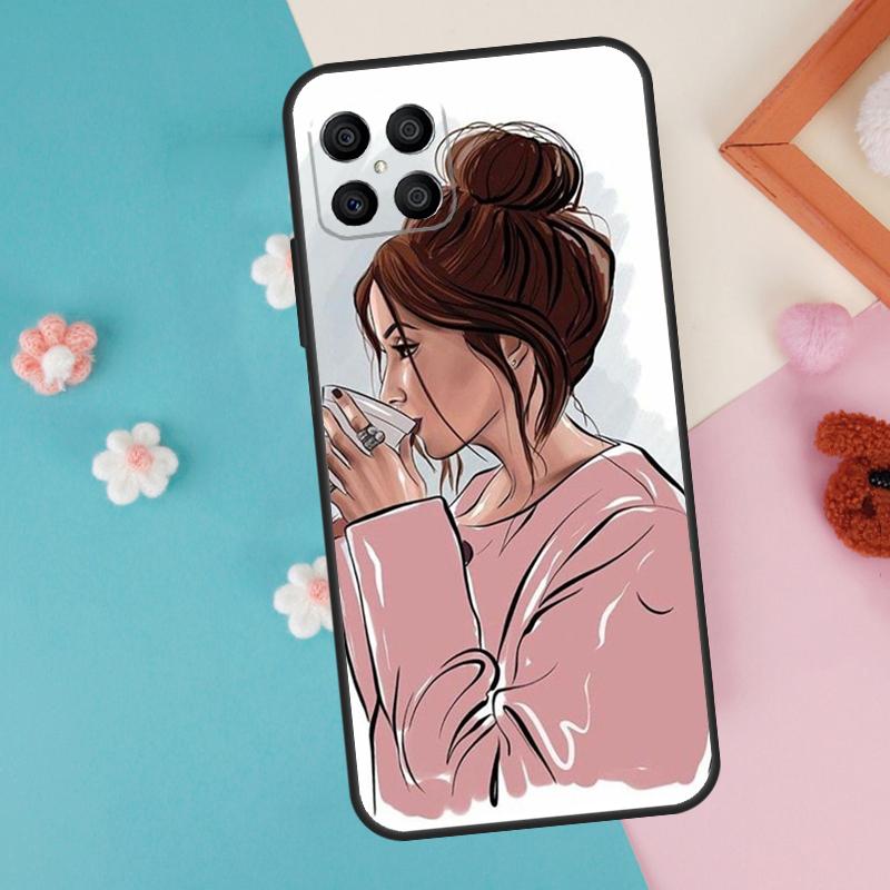 ОК, но сначала кофе Чехол Для Honor 200 Pro 50 70 90 X9a X8a X8 X9 X8b X9c X9b Honor Magic 7 Pro 5 6 Lite Чехол