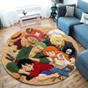 One Piece Art Round Area Rug Carpet Rug For Living Room Bedroom Sofa Playroom Decor Nonslip Floor Mat