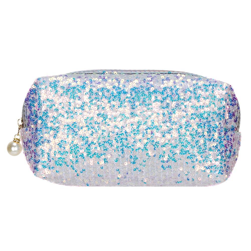 Модная ленивая косметичка на молнии, дамские сумочки, блестящая косметичка большой вместимости, сумка для ручек с пайетками в виде русалки, косметичка для хранения косметики