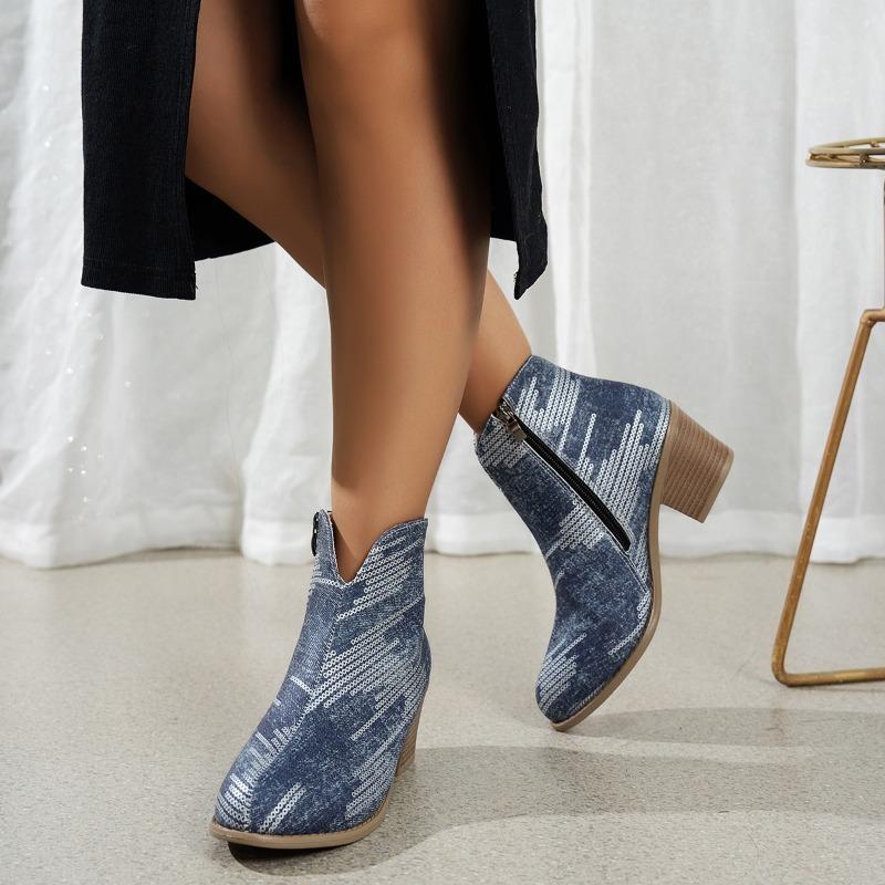 Ladies Shoes 2024 Brand Side Zipper Women's Boots Fashion Color Matching Modern Boots Women High Quality Plus Size Ankle Boots