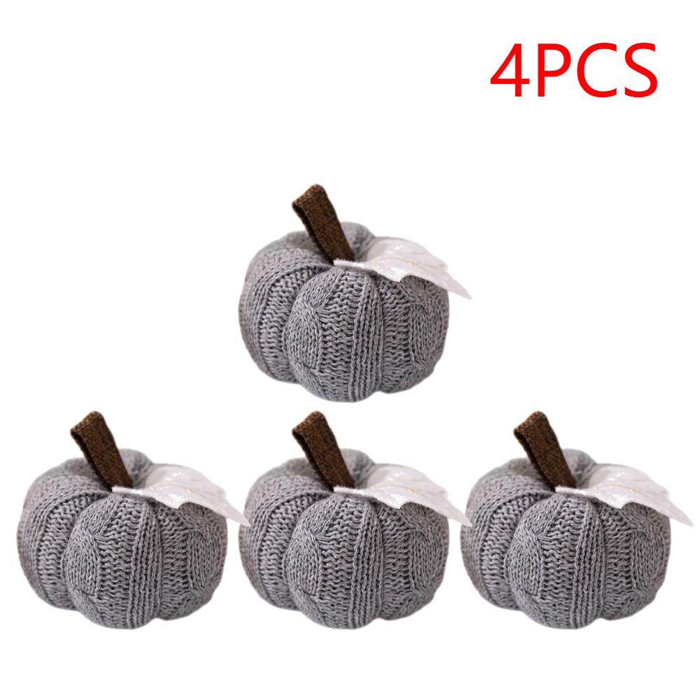 1-5PCS Small Pumpkins Home Decor Knit Knitted Pumpkin Reusable Seasonal Charm Cozy Warm Decorative Ornaments Crochet Pumpkins