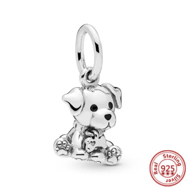 925 Silver Animal Character Love Series Clip Beads Pendant Fit Original  Charm Accessories Bracelet for Women DIY Jewelry