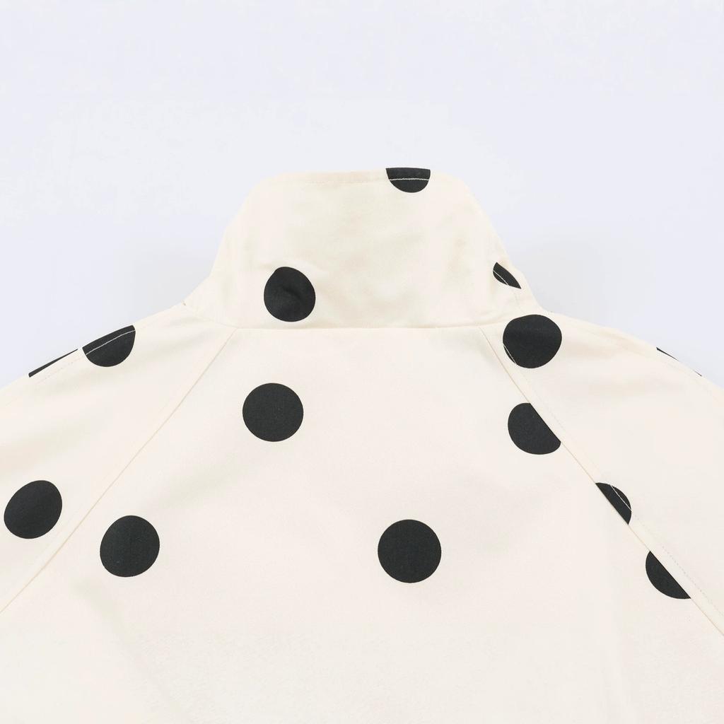 2026 Summer New European and American Cross-border Women's Casual Stand Polka Dot Pilot Jacket W05 26226