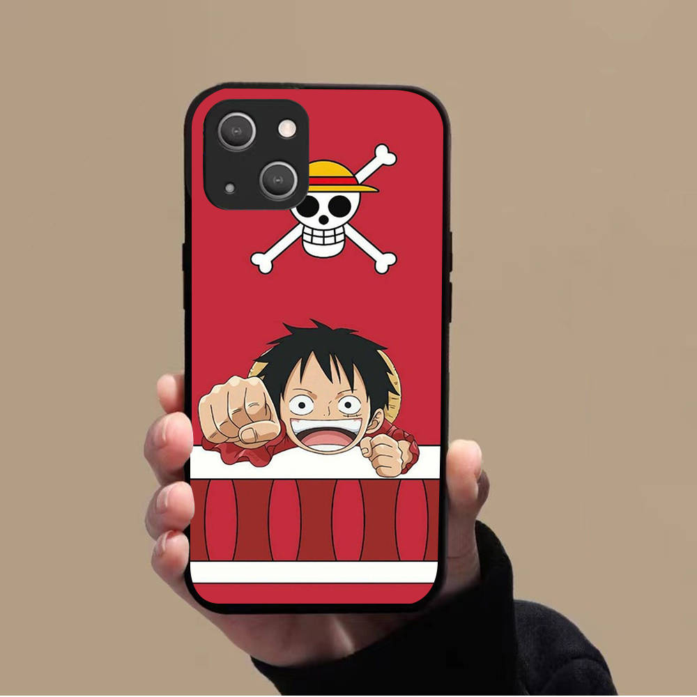KK-41 One Piece Poster Soft Black Case for iPhone XR 14 15 11 12 13 6 7 8 X XS Pro Max Samsung S22 S23 S21 S24 FE Ultra S8 Plus