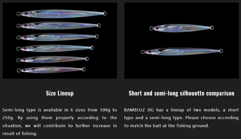 Jackall Metal Jig Bambluz Semi Long 100 Grams Ikanago Shoulder Glow (2865)