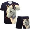 Wolf Children's Cartoon Clothing Sets Boys Girls 3D Printing T Shirts Short Trousers Clothes Suits Summer Casual Costume Outfits