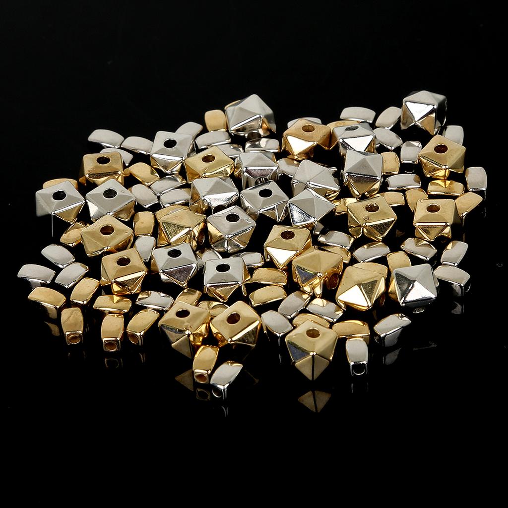 100-500Pcs Acrylic CCB Faceted Geometry Seed Spacer Beads for Jewelry Making DIY Bracelet Necklaces