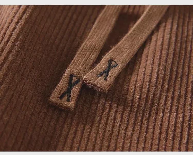 Мужские вельветовые брюки прямого кроя с эластичной талией L8235 в стиле ретро