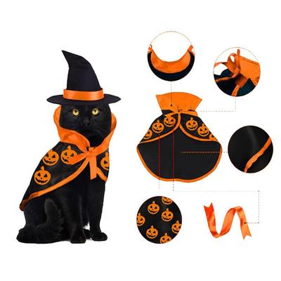 Одежда для домашних кошек, костюм для косплея, платье на Хэллоуин, накидка для домашних животных, комплект шляп, костюм кошки, собаки, наряд для фотосессии, товары для домашних животных, аксессуары