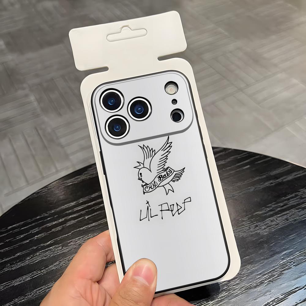 Чехол для телефона L-Lil Peep в стиле аниме для IPhone 17 Air 16 E Pro Max 15 14 13 Mini 12 Pro 11 Max Plus Черный Мягкий