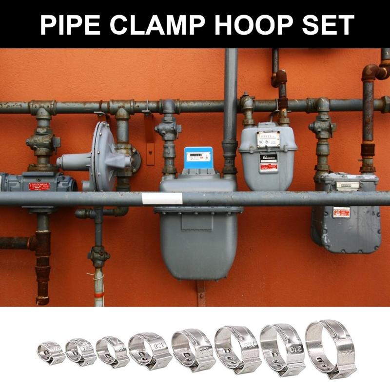 Набор из 130 штук бесступенчатых хомутов одинарного уха для герметизации шлангов автомобильной системы охлаждения и трубопроводных соединений