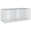 VidaXL Panier gabion avec couvercle 250x100x100 cm fer galvanisé, mur en gabion, mur de soutènement en gabion, clôture en 3295193