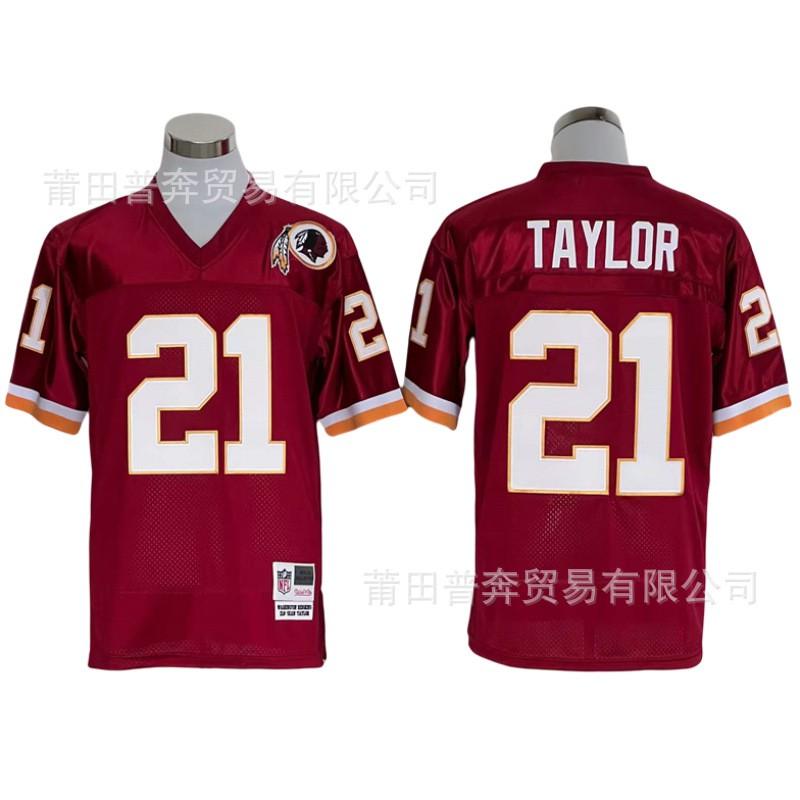 Redskins NFL Retro Football Jersey 21 TAYLOR 17 D.WILLIAMS Men Women Sportswear