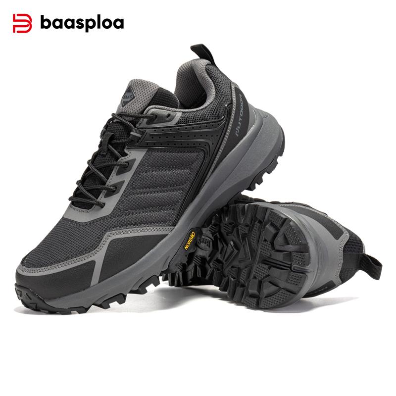 BAASPLOA Мужская уличная обувь Осенняя мужская спортивная обувь для походов на открытом воздухе Нескользящая износостойкая мужская брендовая качественная мужская обувь для походов на открытом воздухе