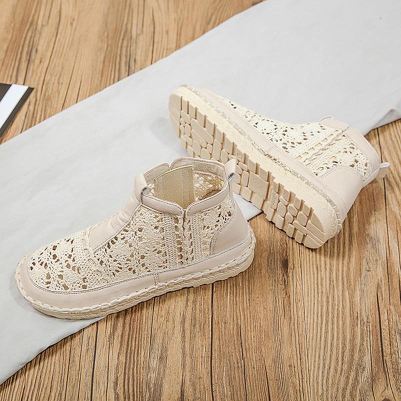 Order A Size Up,Exquisite Summer Korean Version of Harajuku Style Student Wild Flat Casual Women's Shoes Mesh Breathable Lazy Single Shoes