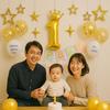 VeoryFly First Birthday Decoration Set Macaron Garland Balloon Crown Party Supplies Gold and Macaron Stylish Cute Ornaments for Boys and Girls