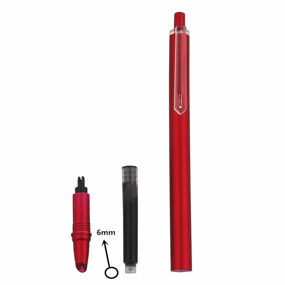 Бизнес 0,38 мм Металлическая Выдвижная Перьевая Ручка Перьевая Ручка Нажимная Перьевая Ручка Ручка для Подписи