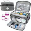Large Capacity Medicine Kit Bag Sorted Storage Handle Medicine Carry Bag Portable Zippered Layered Medicine Boxes Camping