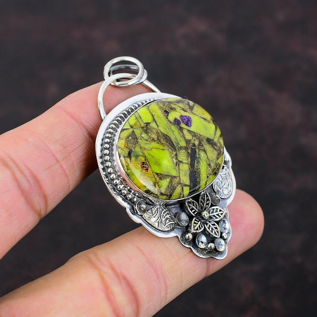 Медный кулон-стихтит, очень красивые ювелирные изделия из драгоценных камней, ювелирные изделия из стерлингового серебра 925 пробы, подвеска с цветком ручной работы, камень, ювелирное изделие, подарок для невесты