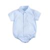 Комбинезоны для Мальчиков Одежда Короткий Рукав Пуговицы Лет Хлопок Мода Воротник 9378 Синий 18 Месяцев [Misia Luxury] Детские
