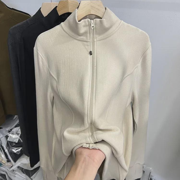 Зимняя куртка-кардиган из двухстороннего бархата в корейском стиле 2024 года для женщин