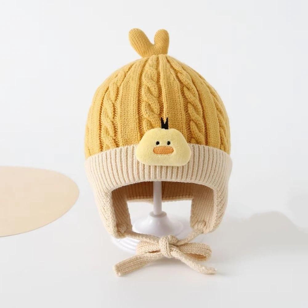 Cold-Resistant Toddler's Plush Knitted Hat Breathable Kids Ear Protection Hat Outdoor Activities