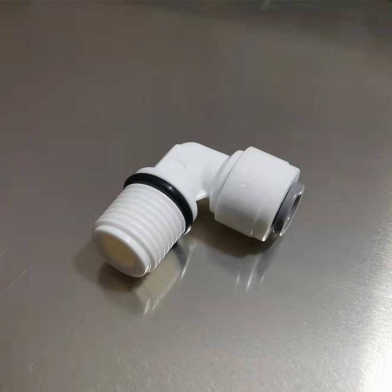 1/4" 3/8" Наружный диаметр шланга трубки 1/8" 1/4" 1/2" Быстросъемный фитинг для аквариума обратного осмоса RO Вода Угловой соединитель Пластиковый соединитель для труб