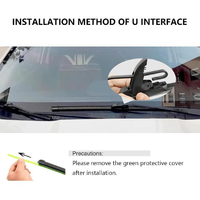 OEM Quality 22''+22'' FAPIUO Premium All-Season Automotive Replacement J-Hook Silent Wiper Blades (Set Of 2)