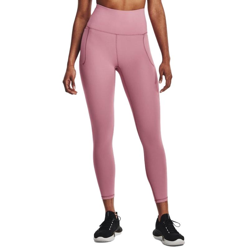 Under Armour Однотонные спортивные брюки с высокой талией и девятью точками, женские плавки, розовые 1382535-697