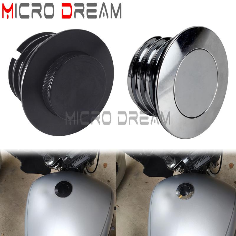Motorcycle Vented Low-Profile Gas Oil Tank Cover Flush Mount Fuel Cap For Harley Softail Street Bob FXBB FXBR FXBRS FXST 2018-22