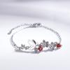 Korean Style Fresh Simple Butterfly Peach Flower Bracelet For Women Anime Accessory