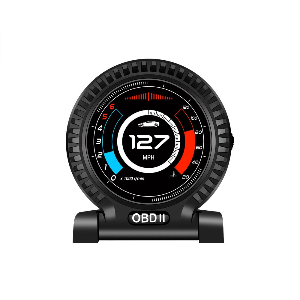 KWHUD HUD OBD2 Проекционный дисплей Цифровой спидометр RPM Часы Температура воды/масла для Smart Fortwo 453 451 450 2008-2024