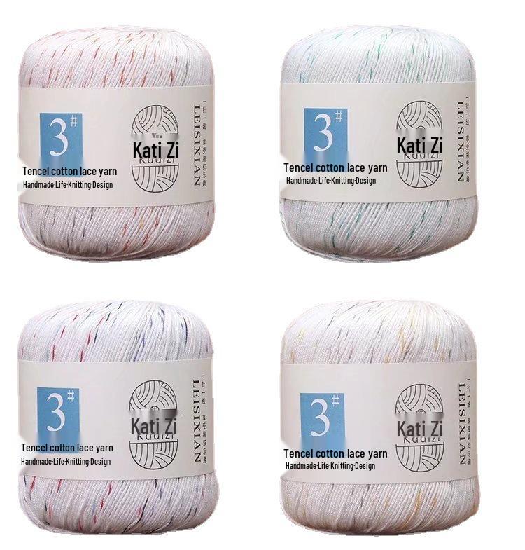 Мерсеризованная хлопковая кружевная пряжа №. 3: Вязание крючком своими руками для детей - Весенне-летний свитер и пальто - Бесплатная доставка