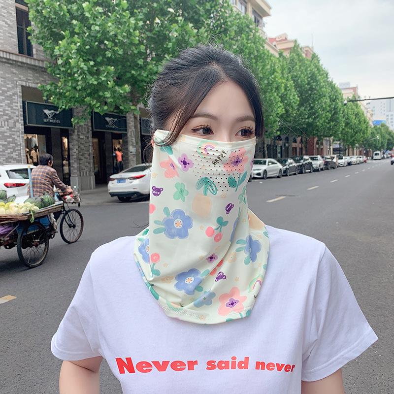 «Унисекс UPF50+ Ice Silk Солнцезащитная полнолицевая маска для езды на велосипеде летом на открытом воздухе»