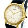 [USED] Battery SEIKO Exceline Watch Gold Leather Strap