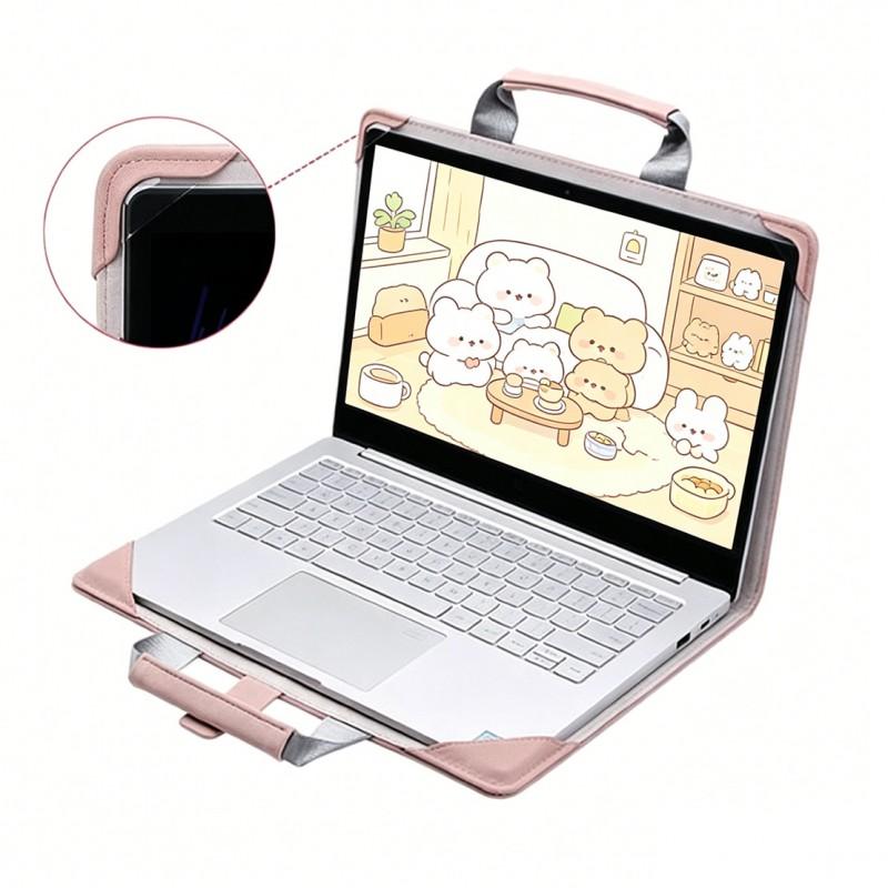MacBook Pro Air 13 14 16 Inch Protective Sleeve Case PU Leather Laptop Bag Men Women Students Office Travel
