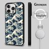 Чехол для телефона «Большая волна в Канагаве» для iPhone 16e, 16, 15, 14, 13, 12, 11, Plus, Pro, Max, Mini с магнитной беспроводной зарядкой MagSafe