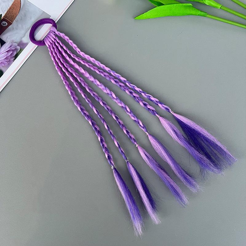 1 шт. милые девушки цветные грязные косички парики конский хвост повязки резинки для волос головные уборы детские аксессуары для волос