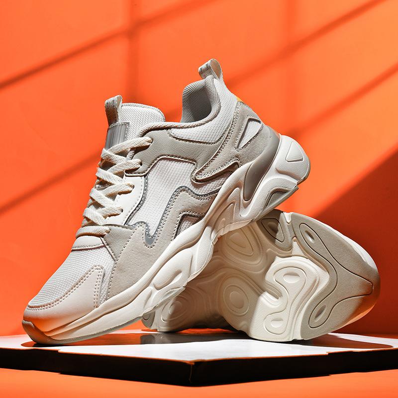 Мужская обувь четыре сезона новая сетчатая дышащая спортивная обувь простая модная платформа молодежная повседневная обувь мужчины