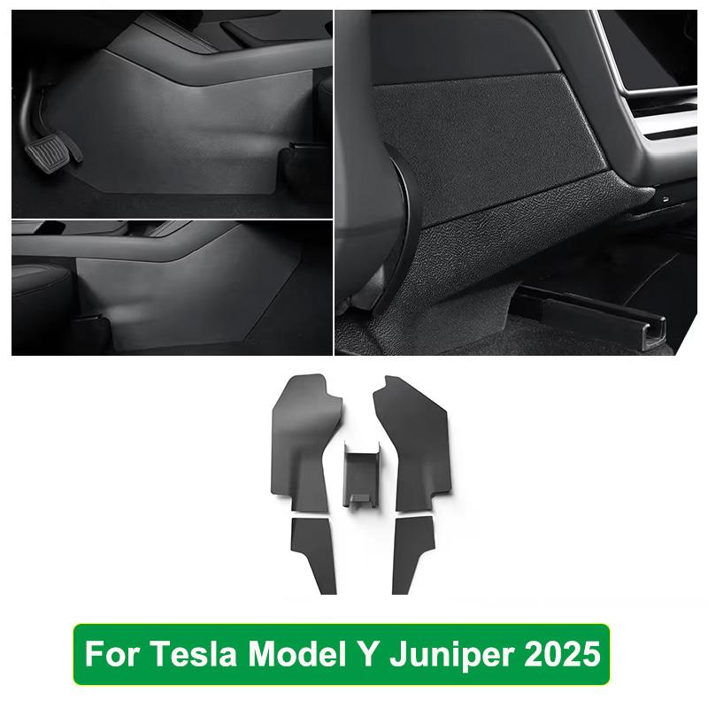 Для Tesla Model Y Juniper 2025 2026 Боковые защитные коврики от пинков на центральной консоли, полный чехол-коврик, защитный коврик для заднего сиденья, чехол из ТПЭ