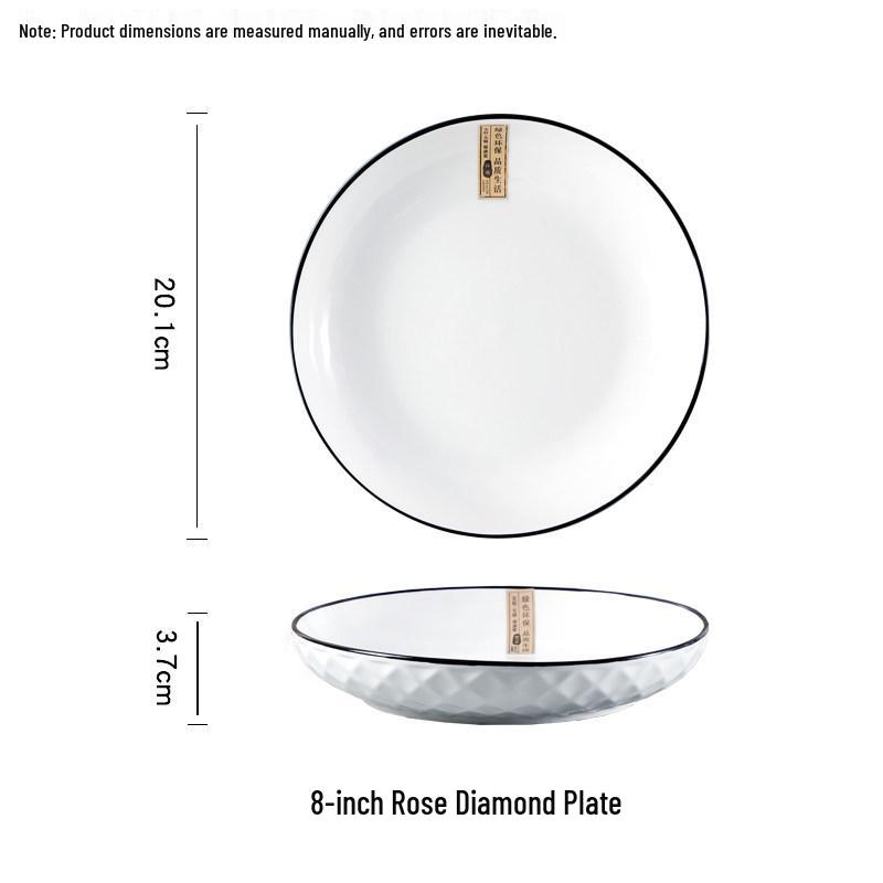 2025 Светлая Роскошь Керамический Набор из 10 Предметов: Миски и Палочки – Современная Посуда для Дома и Подарки на Новоселье