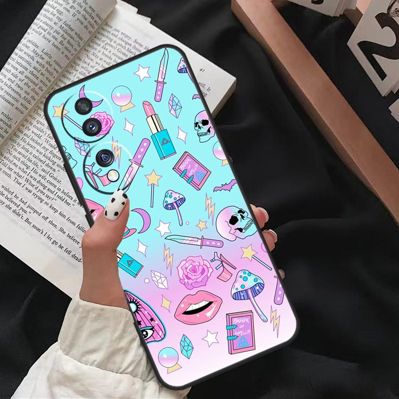 Девчачий Пастельный Ведьма Гот Узор Для Honor Magic 7 Lite 6 8 Pro Чехол Для Honor 200 400 50 70 90 X8c X8b X9a X9b X9c X9d Win RT