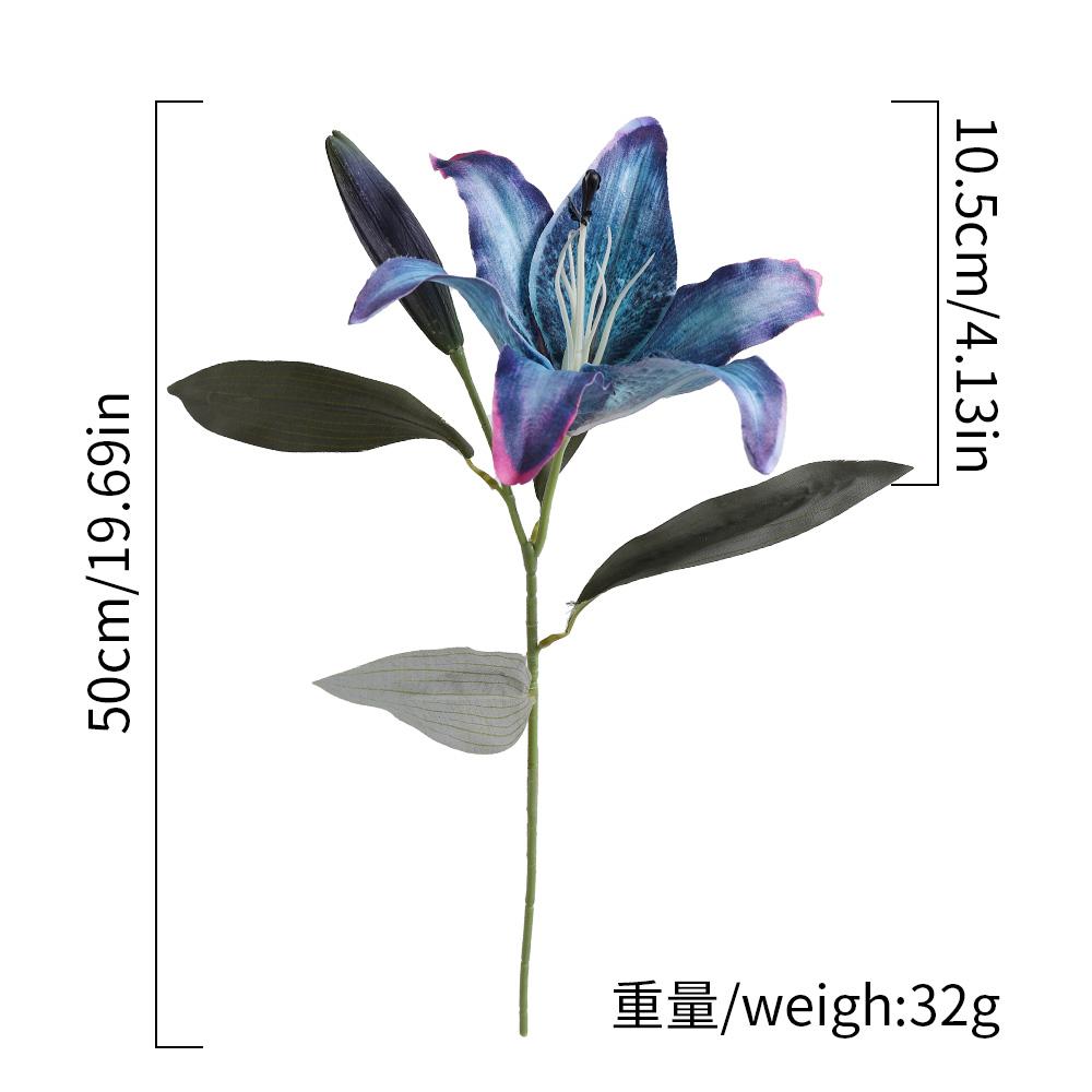 1Pcs Lily Artificial Flowers Bouquet 50CM Fake Flowers for Garden Party Wedding Marriage Decoration Home Decor DIY Vase Ornament