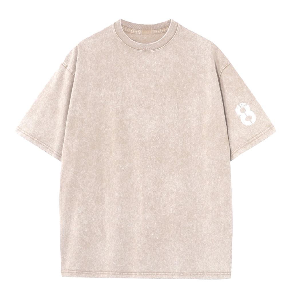 Футболка из хлопка Acid Wash, мужская, с круглым вырезом, с короткими рукавами, потертая, европейская, американская, молодежная, модная, спортивная, повседневная футболка