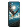 Чехол для телефона Орел Для Samsung Galaxy S26 Ultra S25 Plus S24 FE S23 S22 5G S21 S20 Чехол Черный Мягкий