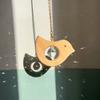 Wooden Bird Suncatcher Hanging Decoration Indoor Outdoor Garden Rainbow Maker Bird Ornament with Faux Crystal Ball