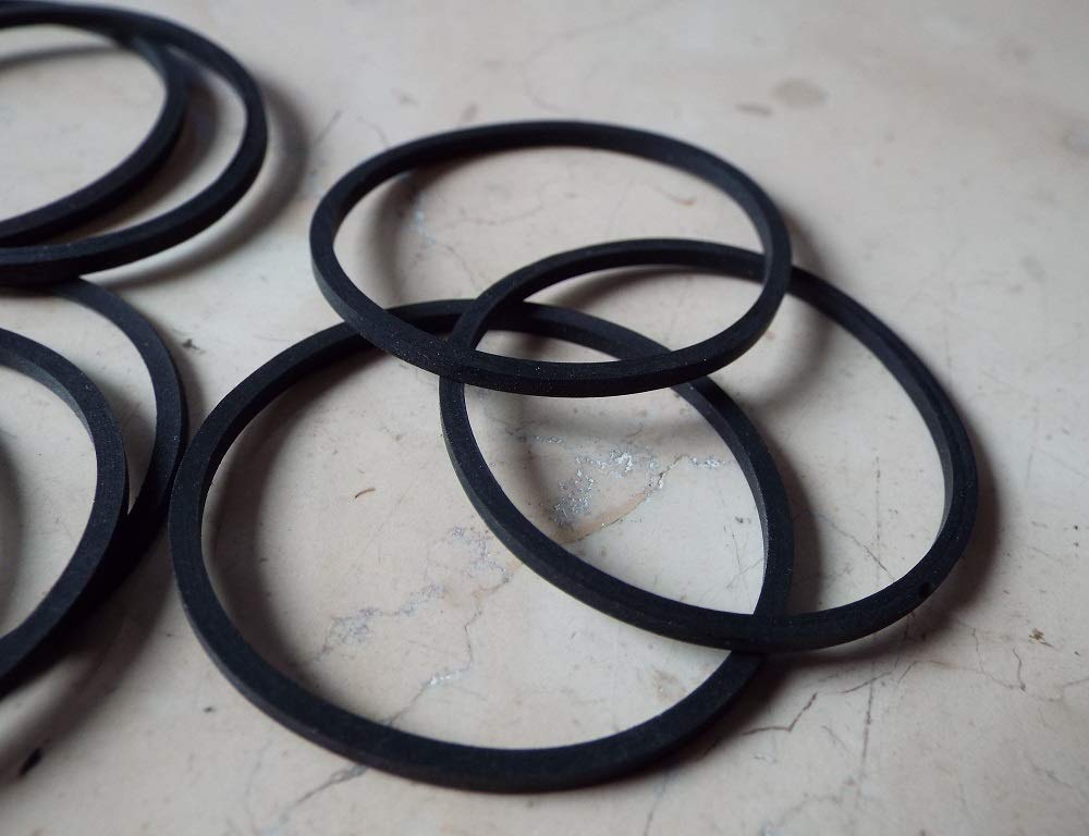 Ремонт резинового ремня диаметром приблизительно от 30 мм до 35 мм. Набор из 10 сменных ремней для DVD-дисков, кассетных магнитол, плееров, рекордеров. Прибл.